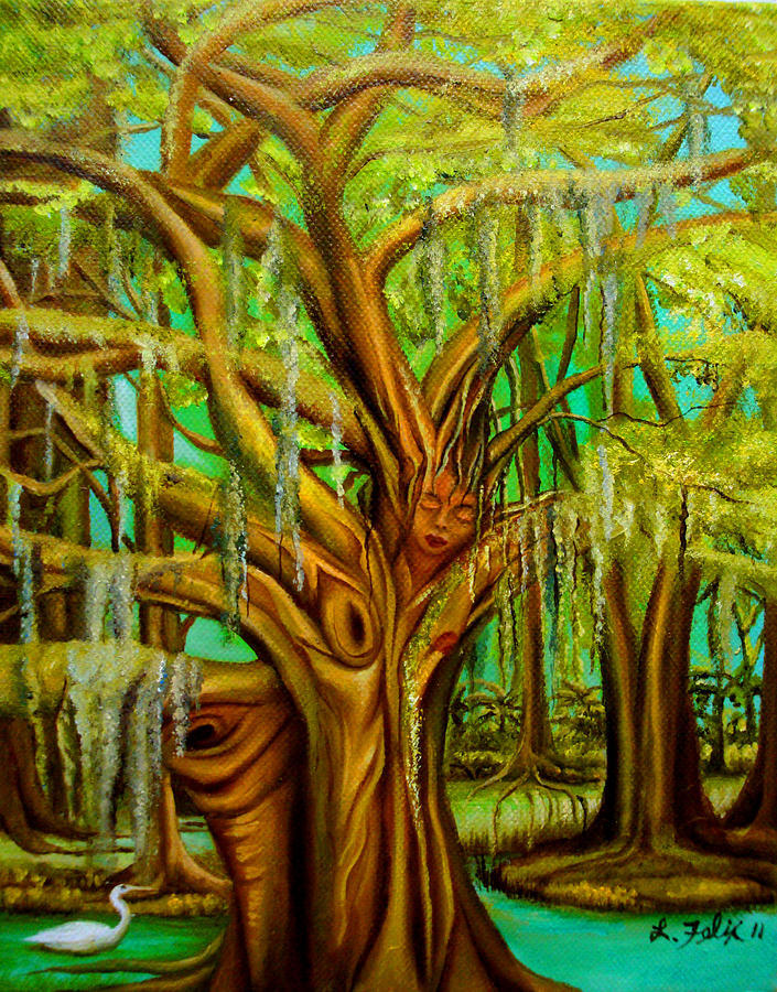 Tree People Painting - Bayou Delight by Lori Felix Tree People Painting - Bayou Delight by Lori Felix