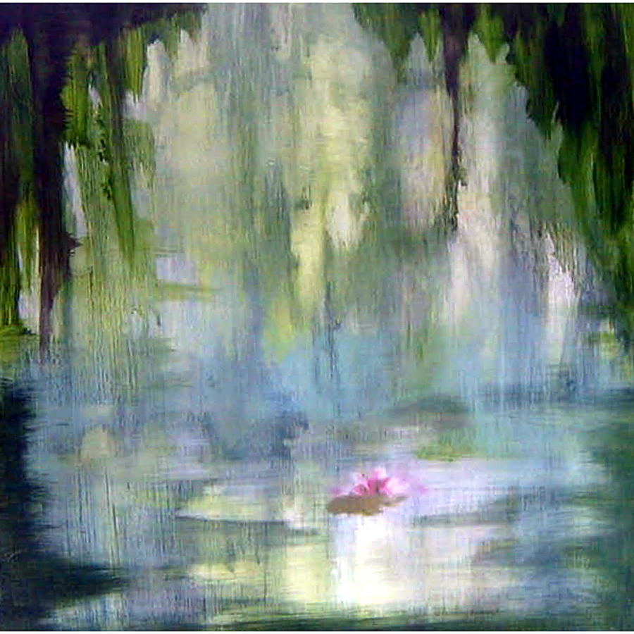 Bayou Lotus Painting by Kate Hungerford