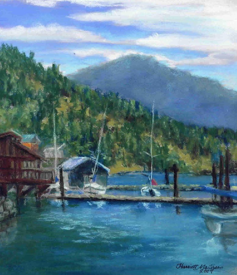 Bayview Marina Painting by Harriett Masterson