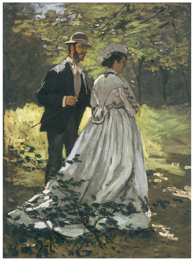 Claude Monet Painting - Bazille and Camille by Claude Monet
