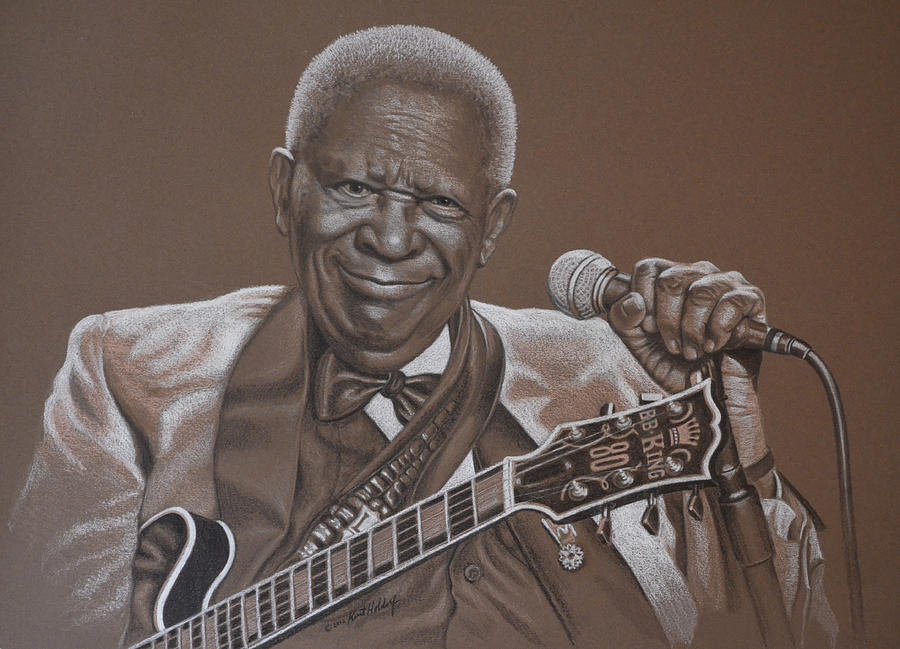 BB King Drawing by Kurt Holdorf