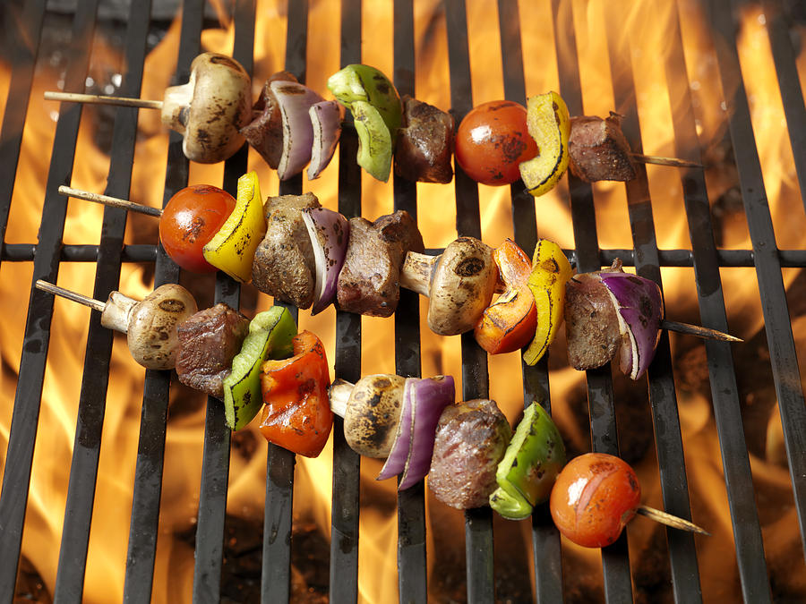 BBQ Beef and Vegetable Kabobs Photograph by LauriPatterson