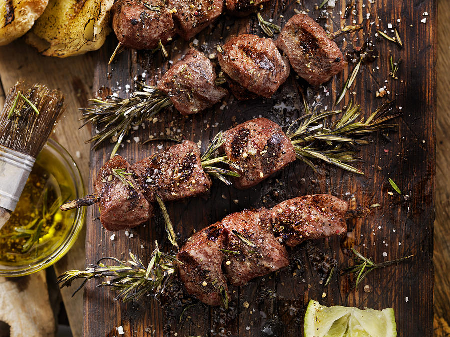 BBQ Beef Rosemary Skewers Photograph by Lauri Patterson