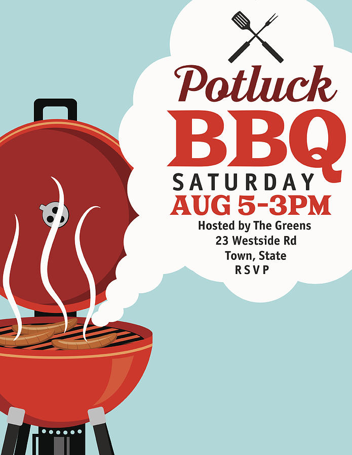 BBQ Invitation With Smoke Template Drawing by Diane Labombarbe BBQ Invitation With Smoke Template Drawing by Diane Labombarbe