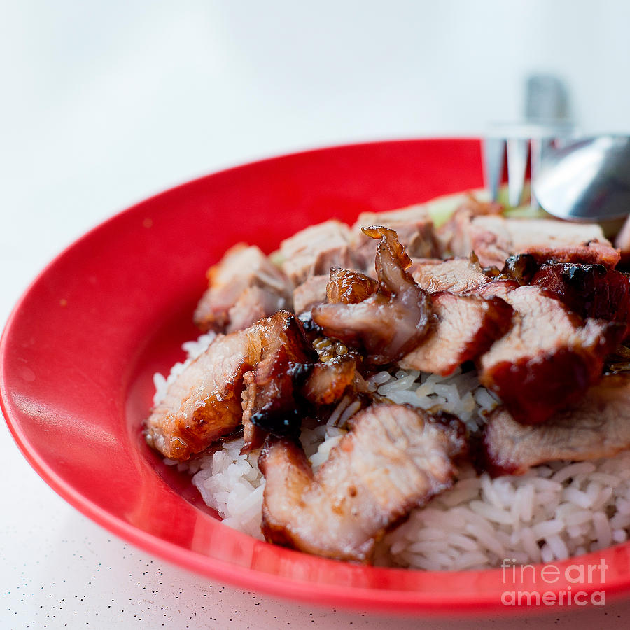 BBQ pork rice Photograph by Ivy Ho