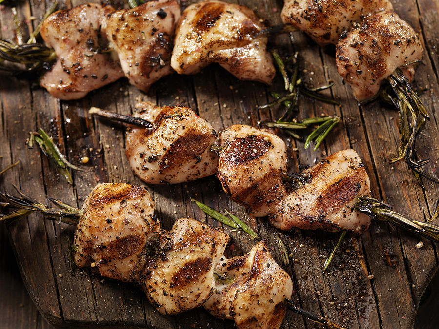 BBQ, Rosemary Chicken Skewers Photograph by Lauri Patterson