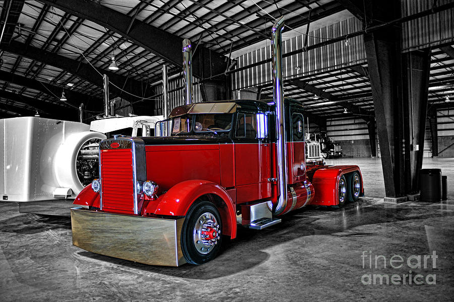 Truck Photograph - B.C. Big Rig Weekend-Needle Nose Pete  CATR5035A-14 by Randy Harris