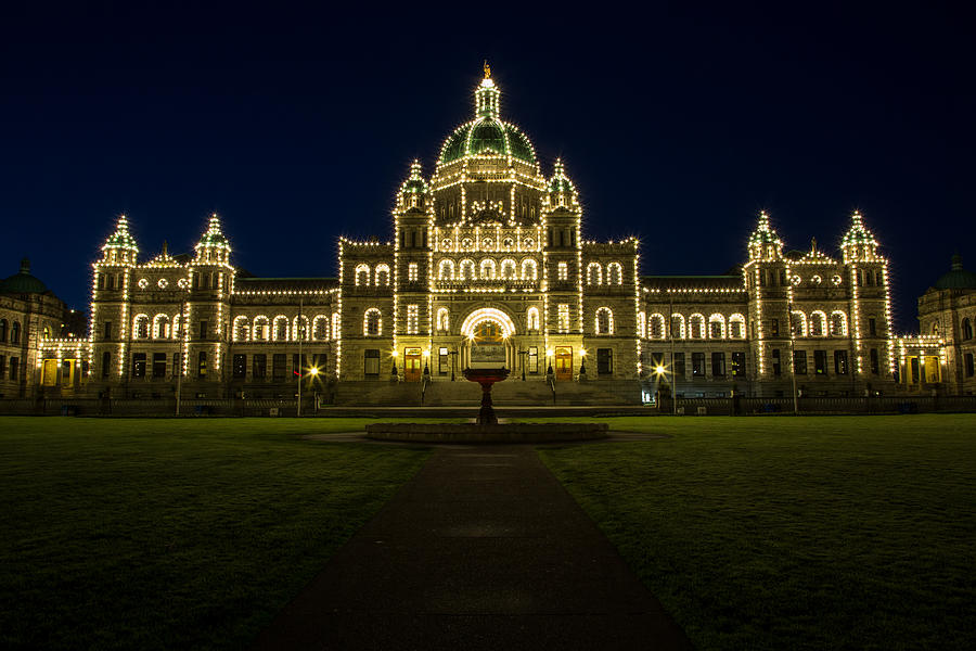 BC Legislature Blue Hour Photograph by John Daly