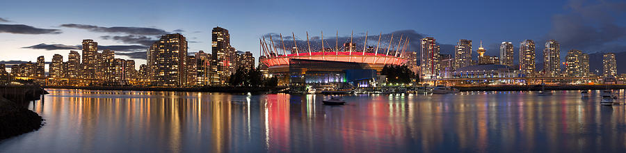 BC Place and Vancouver Panorama Photograph by Terry Dadswell