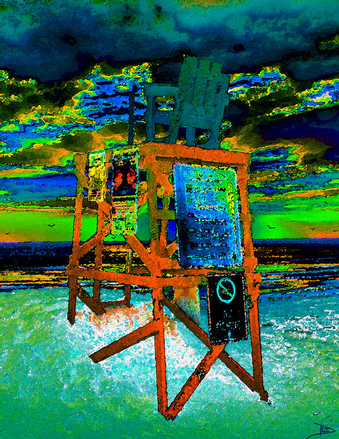 The Lifeguard Chair Painting by David Lee Thompson
