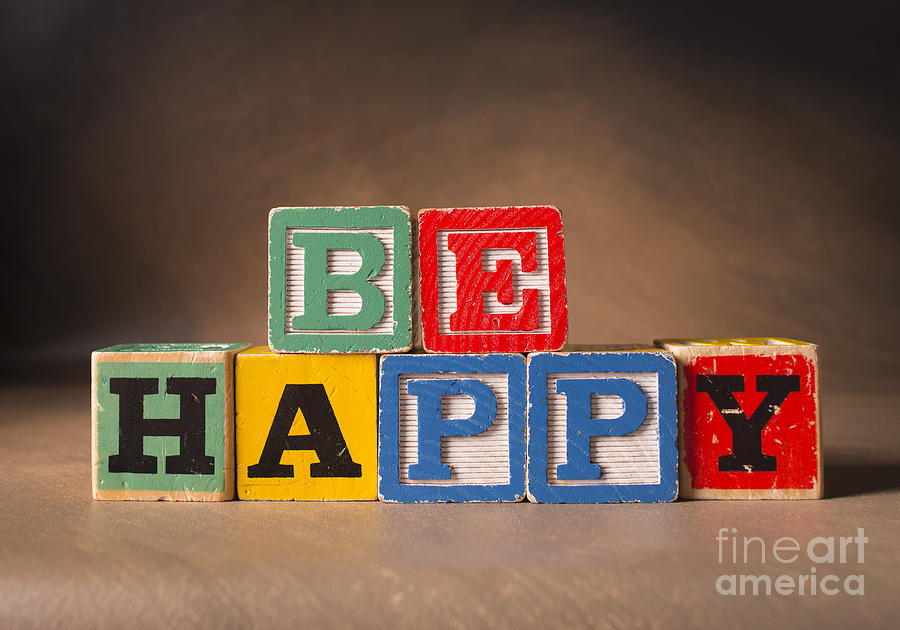 Be Happy - JabberBlocks Photograph by Art Whitton