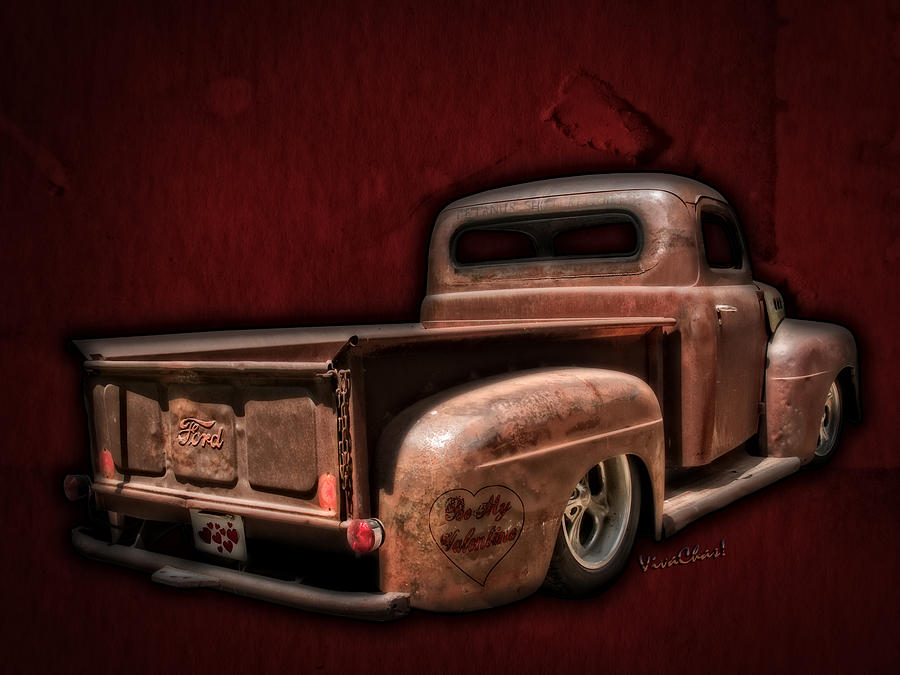 Be My Valentine on the Rat Rod of Love Photograph by Chas Sinklier