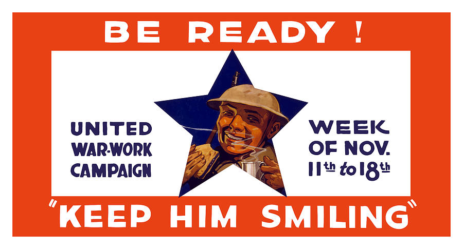 Be Ready - Keep Him Smiling Painting by War Is Hell Store