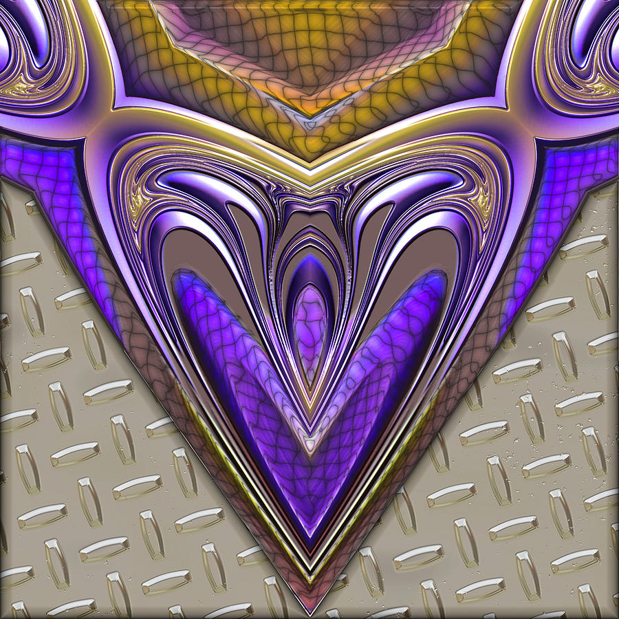 Abstract Digital Art - Be Steel My Heart by Wendy J St Christopher
