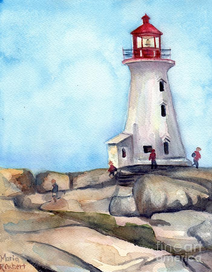 Lighthouse Painting - Be The Lighthouse by Maria Reichert