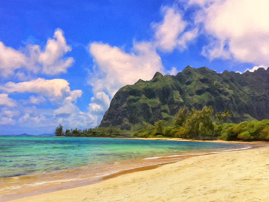 Paradise Painting - Beach at Kahana Bay by Dominic Piperata