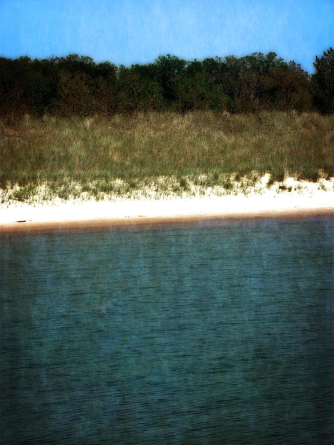 Beach Abstract with Blue and Green Photograph by Michelle Calkins