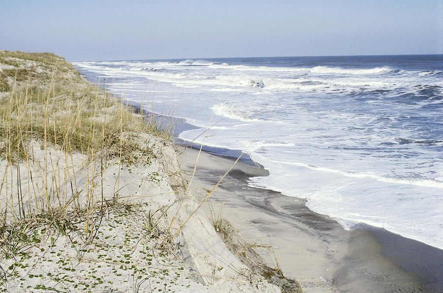 Beach And Dune Erosion, North Carolina Photograph by Larry Cameron
