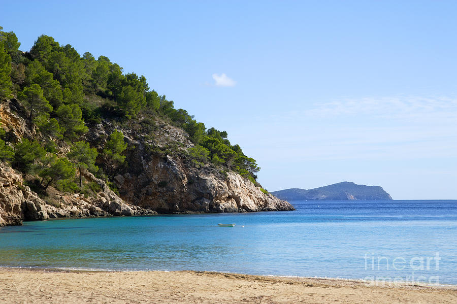 Beach at Cala de sa Vincent Photograph by Rosemary Calvert - Fine Art ...