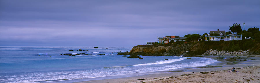 Nature Photograph - Beach At Dusk, Cayucos State Beach by Panoramic Images