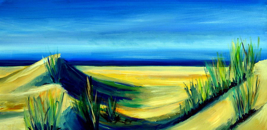 Beach at Kitty Hawk Painting by Katy Hawk