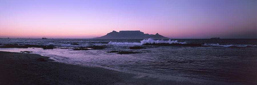 Beach At Sunset, Blouberg Beach, Cape Photograph by Panoramic Images