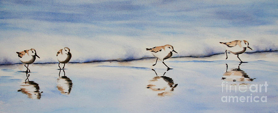 Beach Babies Painting by Glenyse Henschel