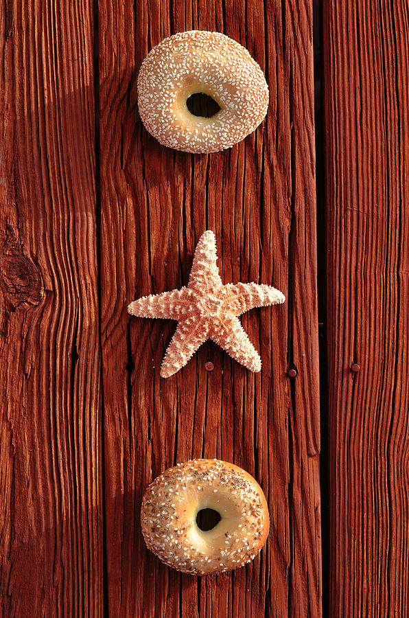 Still Life Photograph - Beach Bagels by Laura Fasulo