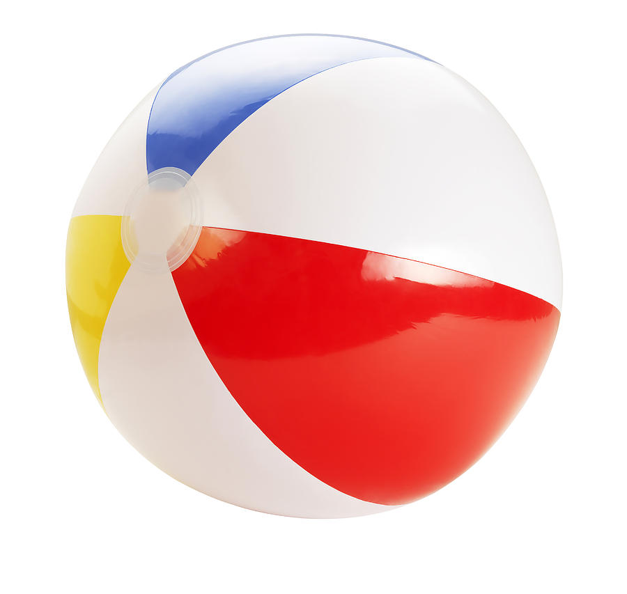 Beach Ball +Clipping Path (Click for more) Photograph by S-cphoto