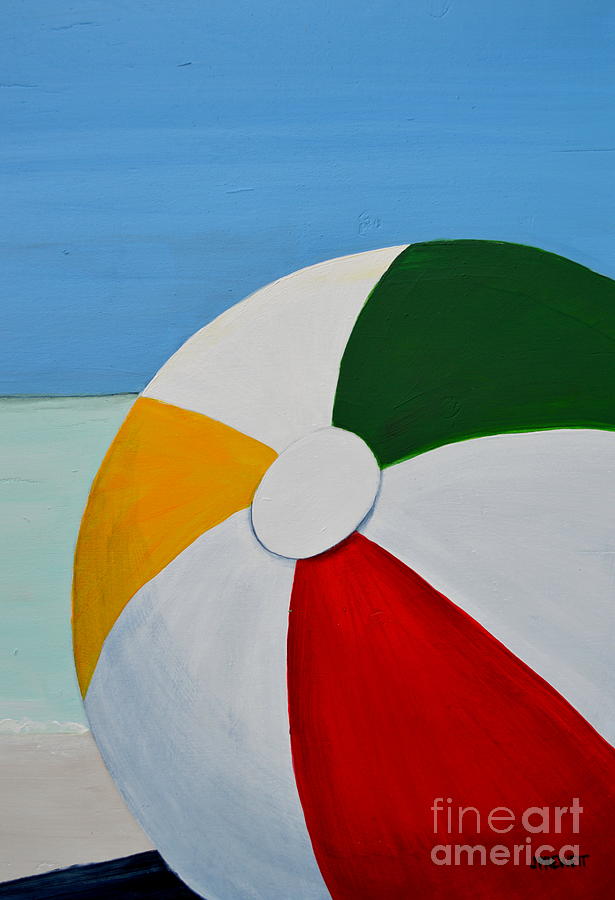 Beach Painting - Beach Ball by Jan Prewett