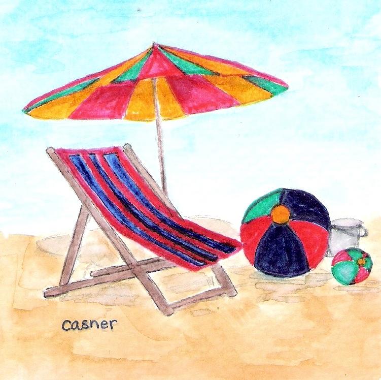 Beach Balls Painting by Colleen Casner