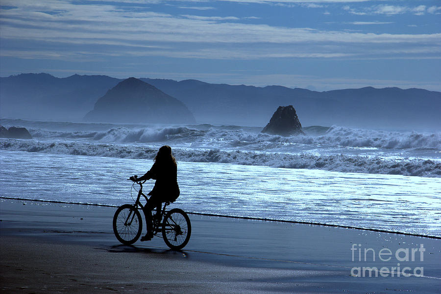 Beach Bike Ride Photograph by Carol Komassa