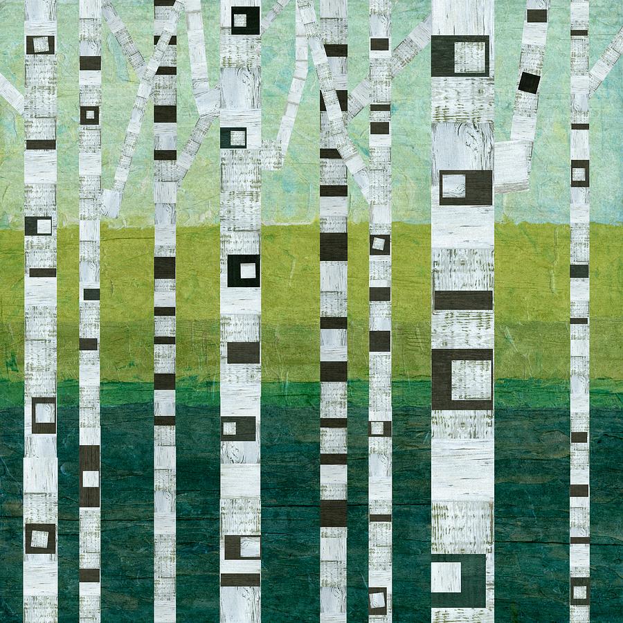 Beach Birches Painting by Michelle Calkins