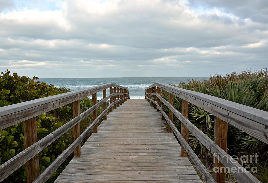 Beach Boardwalk Photograph by Carol  Bradley