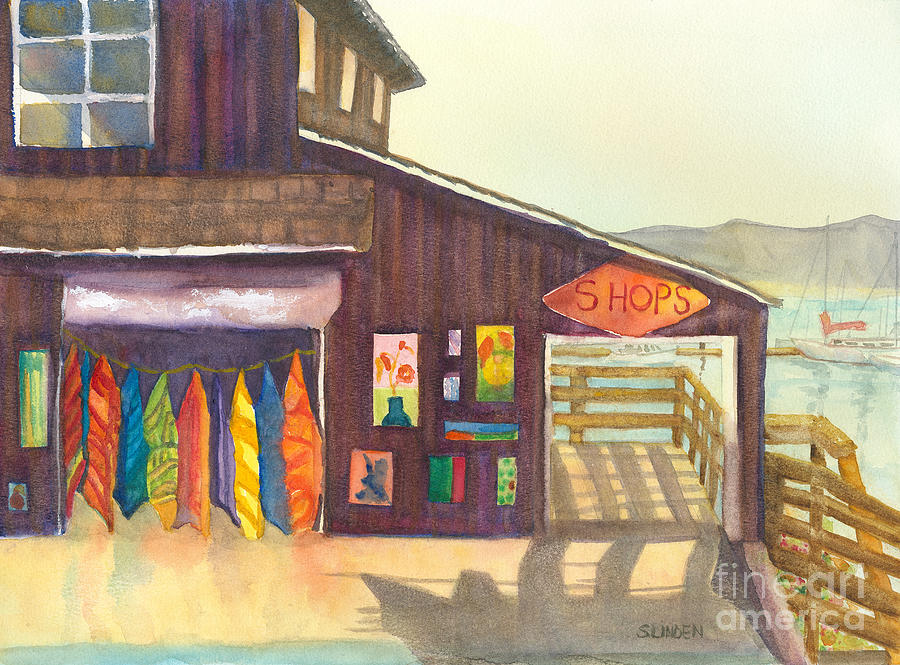 Beach Boutique Painting by Sandy Linden