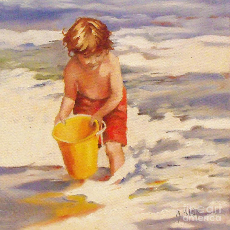 Beach Boy Painting by Mary Hubley