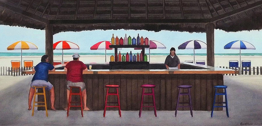 Umbrella Painting - Beach Breakfast Bar by Cory Clifford Umbrella Painting - Beach Breakfast Bar by Cory Clifford