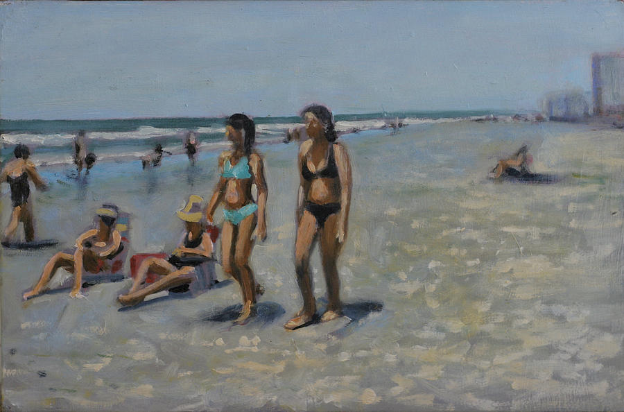 Beach Buddies Painting by David Zimmerman
