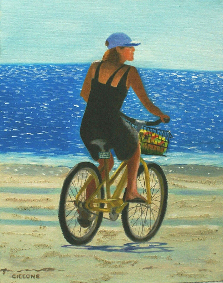 Beach Cruiser Painting by Jill Ciccone Pike