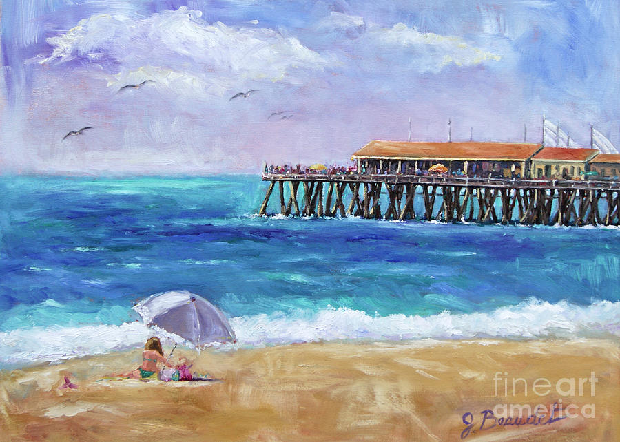 Redondo Beach Painting - Beach Day by Jennifer Beaudet