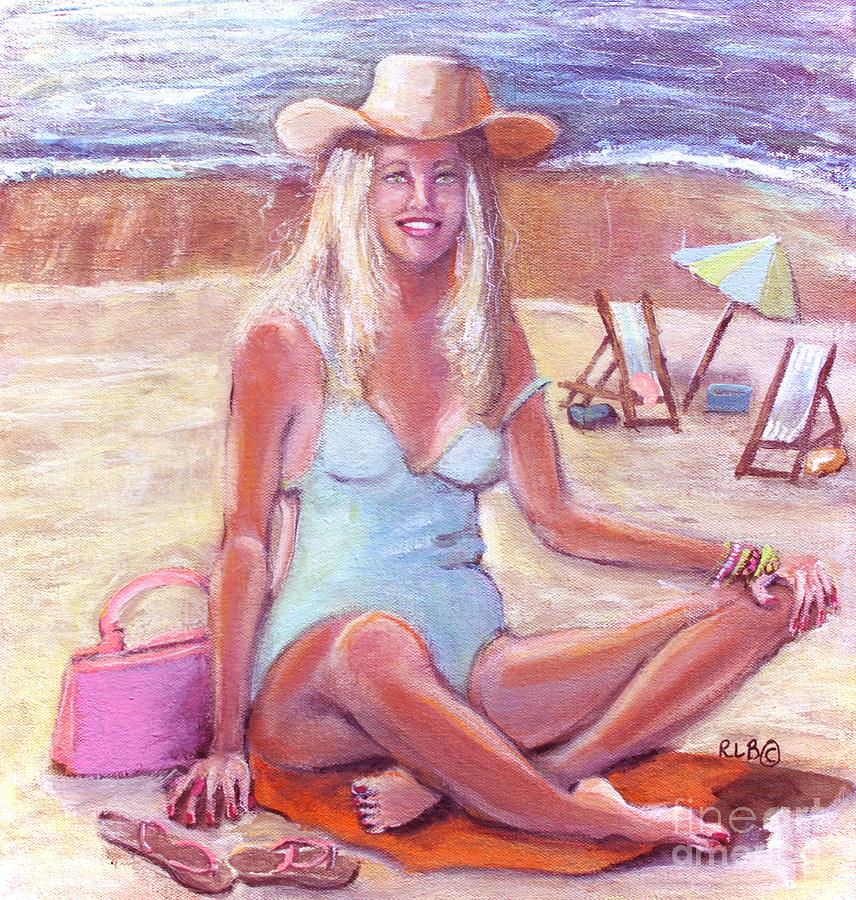 Beach Day Painting by Rita Brown