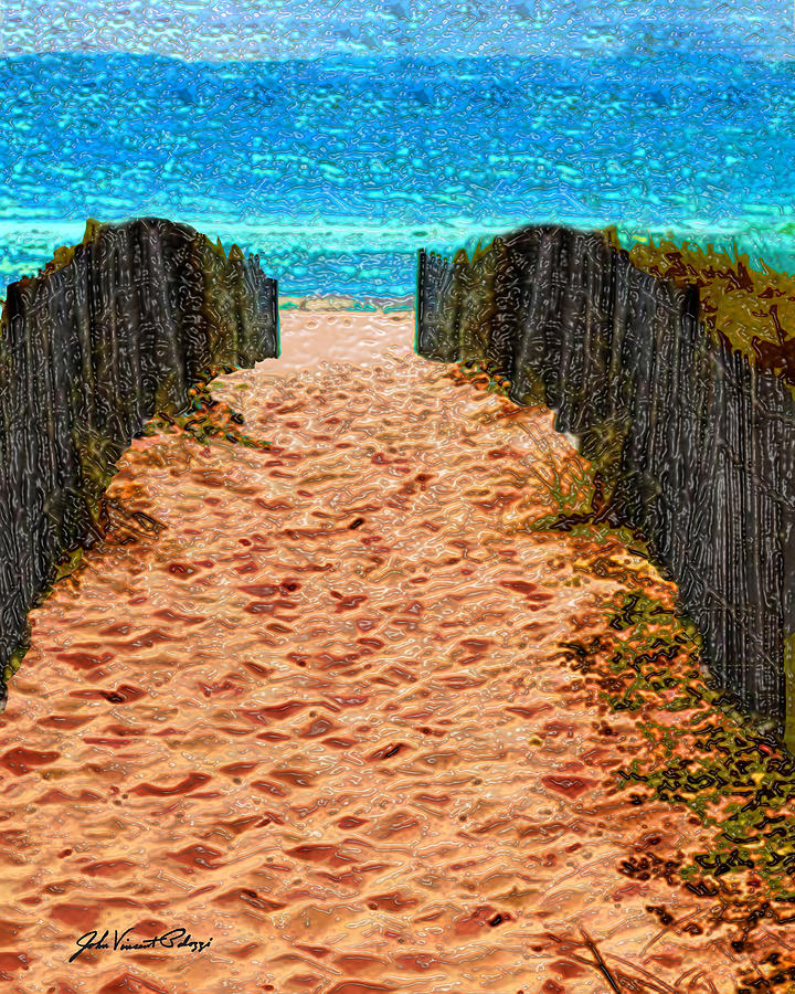 Beach Entrance Digital Art by John Vincent Palozzi