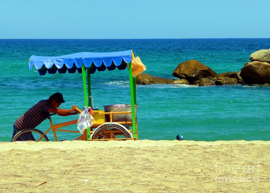 Beach Entrepreneur in San Jose del Cabo Photograph by Barbie Corbett-Newmin