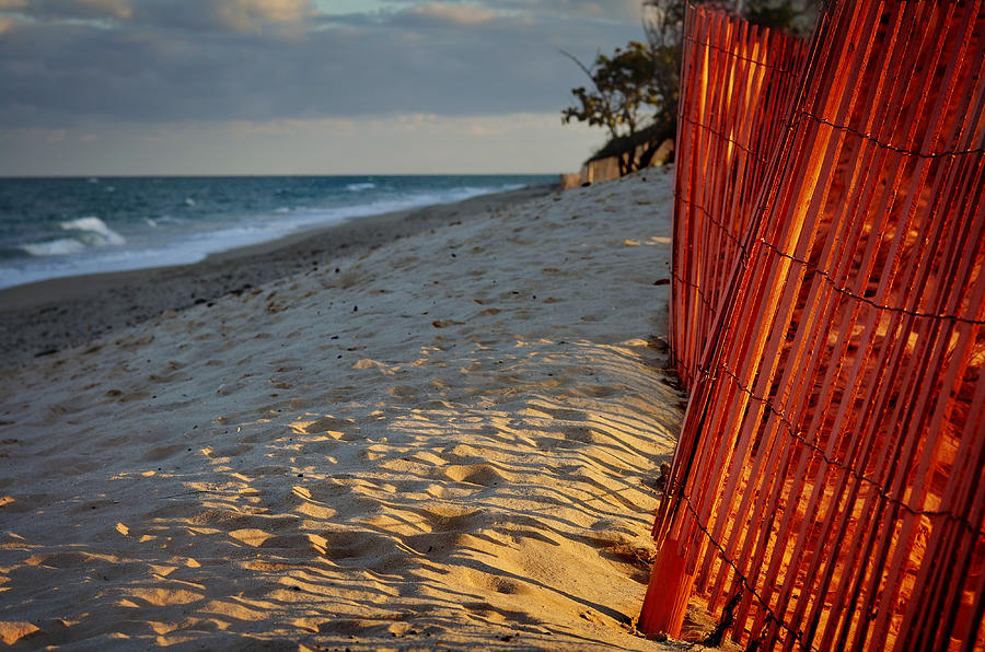 Beach Fence Photograph by Laura Fasulo