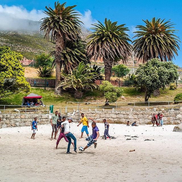 Football Photograph - Beach Football In South Africa by Aleck Cartwright