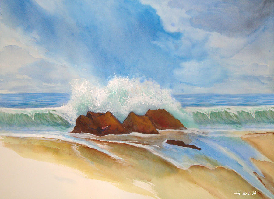 Beach Front Painting by Rick Huotari