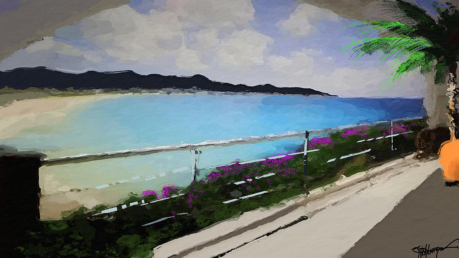Beach Front View Digital Art by Anthony Fishburne