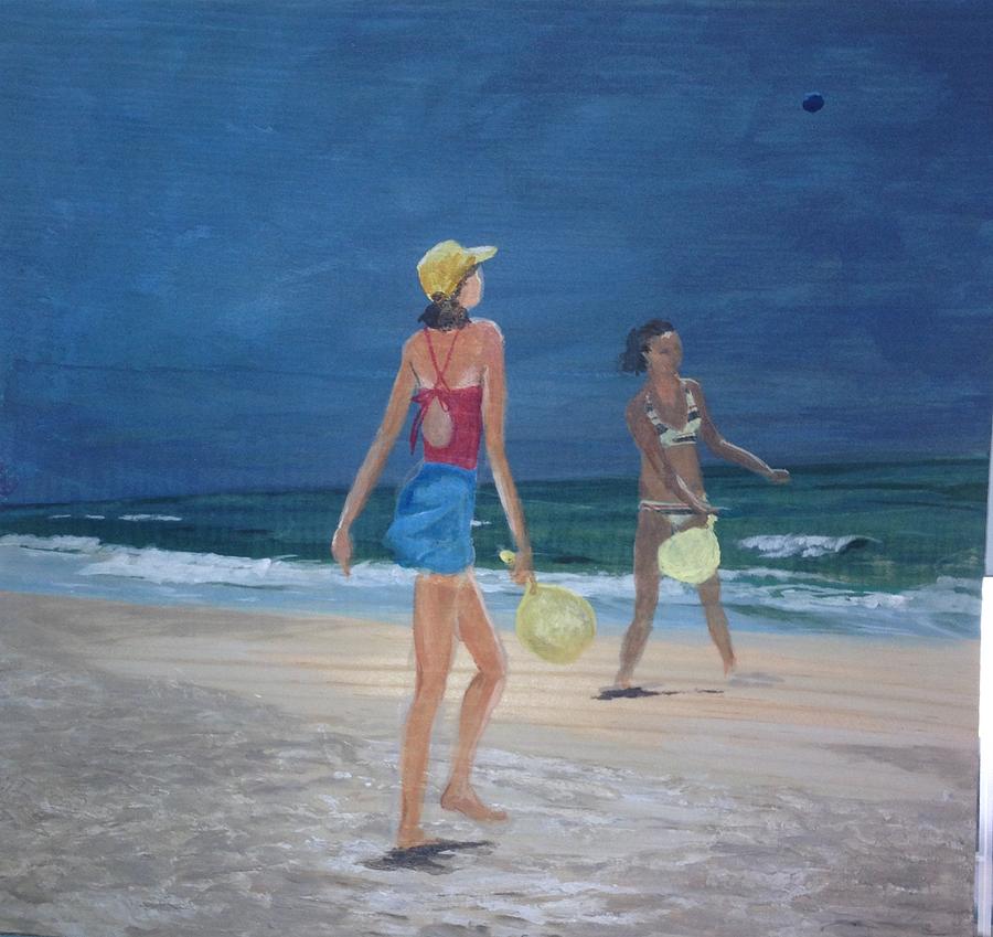 Beach Painting - Beach Games by Donna Rollins