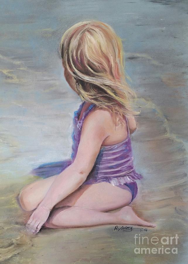 Beach girl Painting by Rose Wang