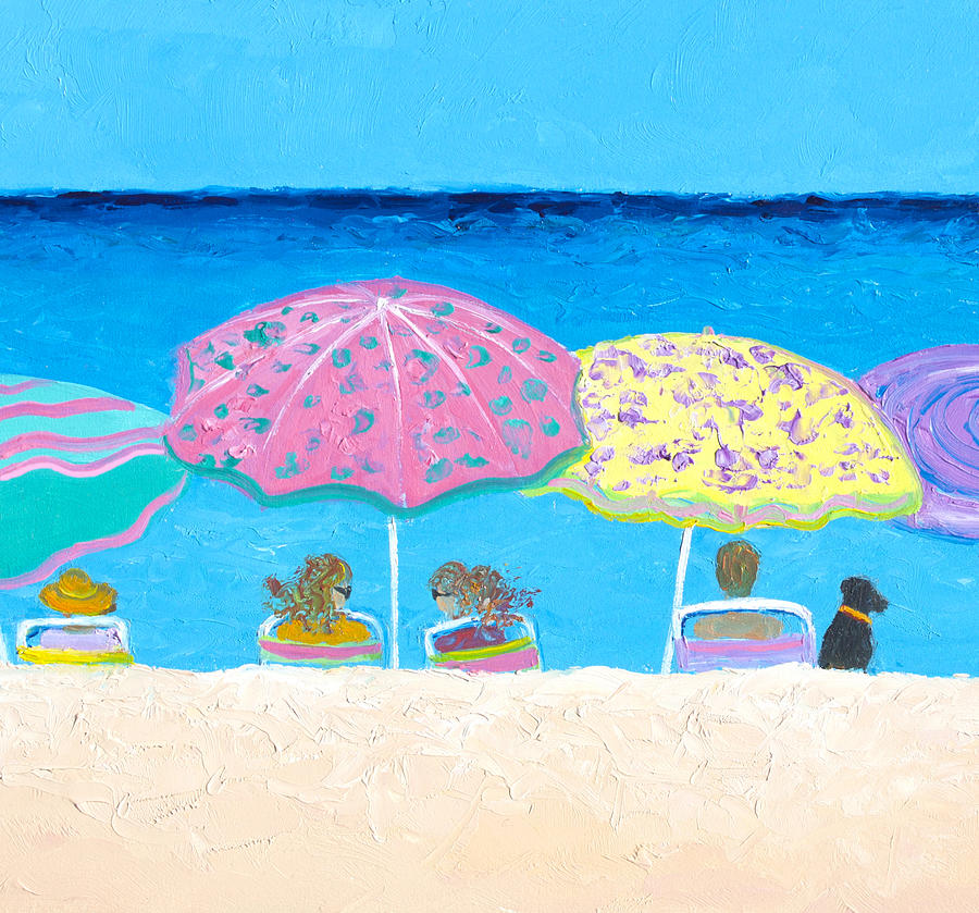 Impressionism Painting - Beach Gossip by Jan Matson